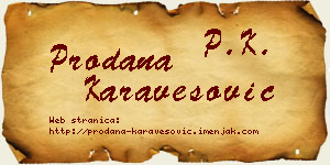 Prodana Karavesović vizit kartica